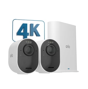 Arlo Ultra 2 IP-Sicherheitskamera mit Tubusobjektiv für den Innen- und Außenbereich, 3840 x 2160 px, Wandmontage