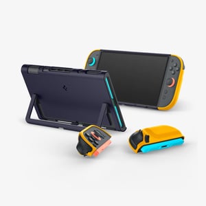 Spigen Nano Pop Nintendo Polycarbonate (PC) Case, Navy Blue, Yellow