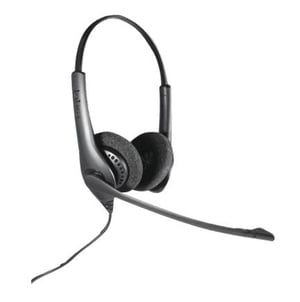 AGFEO 1500 Duo Wired Headset with Headband for Office/Call Center Use, Black