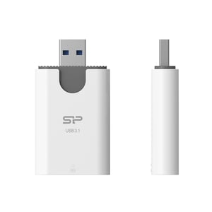 Silicon Power Combo-Kartenlesegerät USB 3.2 Gen 1 (3.1 Gen 1) Typ A, grau, weiß