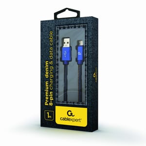 Cablexpert CC-USB2J-AMLM-1M-BL kabel Lightning Niebieski