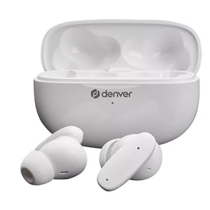 Denver TWE-49ENC hörlurar/headset True Wireless Stereo (TWS) In-ear-hörlurar Bluetooth-samtal/musik Vit