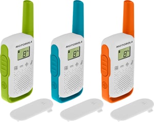 Motorola T42 Funkgerät, 16 Kanäle. Blau, Grün, Orange, Weiß