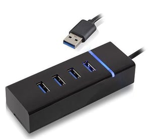 Microconnect USB3.0HUB4X USB 3.2 Gen 1 (3.1 Gen 1) Type-A-hubbar och koncentratorer, 5000 Mbit/s, svart