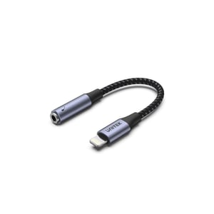 UNITEK M1208A kabel Lightning 0,13 m Czarny, Szary