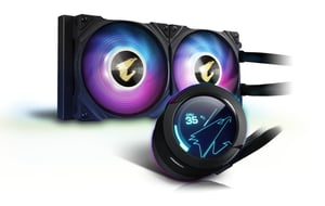 GIGABYTE AORUS WATERFORCE X 240 PC-Kühlsystem All-in-One-Flüssigkeitskühler für den Prozessor, 12 cm, schwarz