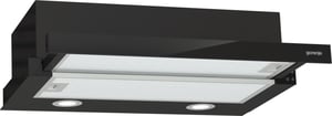 Gorenje TH62E4BG Pół wbudowany (wyciągany) Czarny 450 m³/h