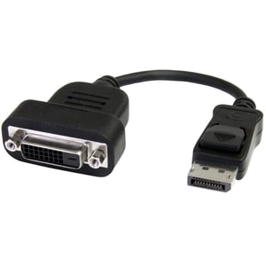 StarTech DP2DVIS Cable Adapter, 0.2 m, DisplayPort to DVI-D, Black