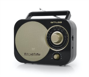 Muse M-055 RB Przenośny Analogowy Czarny, Złoto