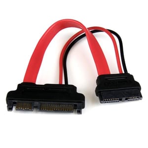StarTech SLSATAADAP6 SATA-kabel 0,1524 m Slimline SATA 13-polig SATA 7+15-polig Röd