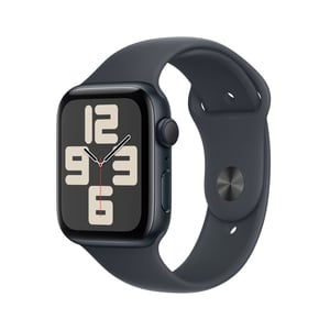 Apple Watch SE OLED 44 mm Cyfrowy 368 x 448 px Ekran dotykowy Czarny Wi-Fi GPS