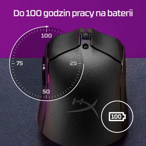 HyperX Pulsefire Haste 2 — bezprzewodowa mysz dla graczy (biała)
