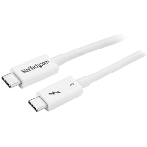 StarTech TBLT34MM50CW Thunderbolt-kabel 0,5 m 40 Gbit/s Vit