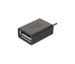 Logitech 956-000005 USB-C to USB-A Adapter, Graphite
