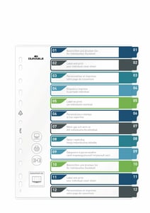 Durable 679627 Card Tab, Blank Tab, Polypropylene (PP), Multicolor