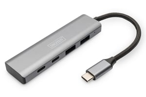 Digitus USB-C-hubb med 4 portar, 2 x USB A och 2 x USB-C