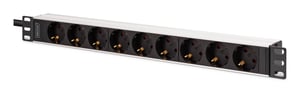 Digitus DN-95440 PDU-Stromverteiler mit 9 Netzanschlüssen, 1U, Schwarz, Silber
