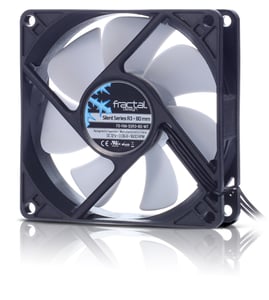 Fractal Design Silent Series R3 80 mm PC-Gehäuse-Lüfter 8 cm Schwarz, Weiß