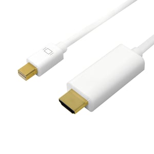 LogiLink CV0124 3 m Mini DisplayPort to HDMI Type A (Standard) Cable Adapter, White