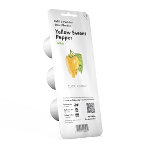Click & Grow 4742793008950 Plant Growing Kit and 3-Pack Cartridges. Yellow Bell Pepper Starter Kit