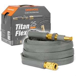 Daewoo DWH9124 trädgårdsslang 25 m Metall, polyvinylklorid (PVC), tyg Grå