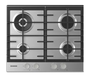 Hoover H-HOB 300 GAS HHG6BR4MX Edelstahl Einbaugerät 59 cm Gas 4 Kochzonen