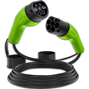 Qoltec 52473 Electric Vehicle Charging Cable, Black, Type 2, 5 m