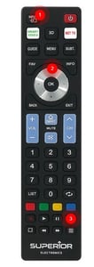 Superior Electronics Ready5 Smart-Fernbedienung für Infrarot-Fernseher – Tasten drücken