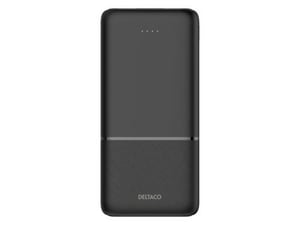 Deltaco 1902123 10,000 mAh Power Bank, Black