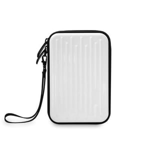 MediaRange BOX996 pokrowiec do dysków Etui zamykane Nylon, Plastik Czarny, Biały