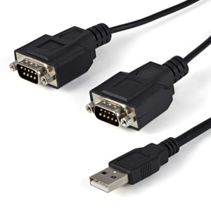 StarTech ICUSB2322F parallellkabel, svart, 2,1 m, USB 2.0 A, 2 x DB-9