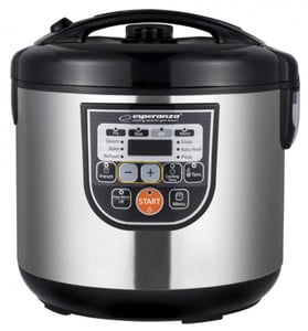 Esperanza EKG011 Multifunctional Electric Pot, 5 L, 860 W, Black, Stainless Steel