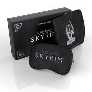 noblechairs Skyrim Neck Pillow/Lumbar Pillow Black, 2-pack