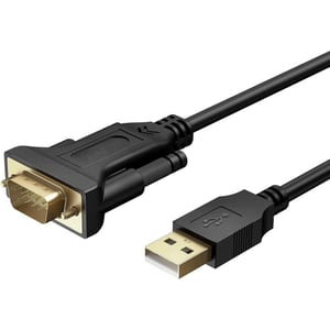 Techly IDATA USB2-SER-1A Parallelkabel, schwarz, 1,5 m, USB Typ A, DB-9