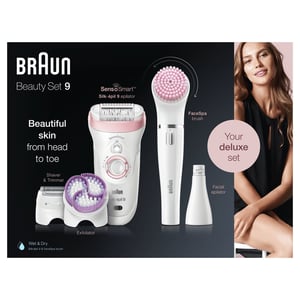 Braun Silk-épil 9 975 Beauty Set 40 pęset(y) Biały, Różowy