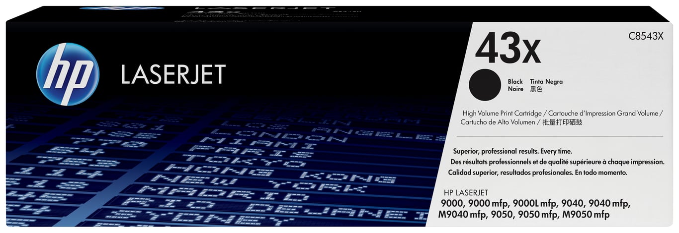 HP 43X oryginalny wkład z czarnym tonerem LaserJet XL