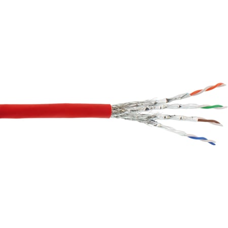 InLine 76899R kabel sieciowy Czerwony 100 m Cat6a S/FTP (S-STP)