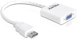 DeLOCK 65346 adapter kablowy VGA (D-Sub) HDMI Typu A (Standard) Biały