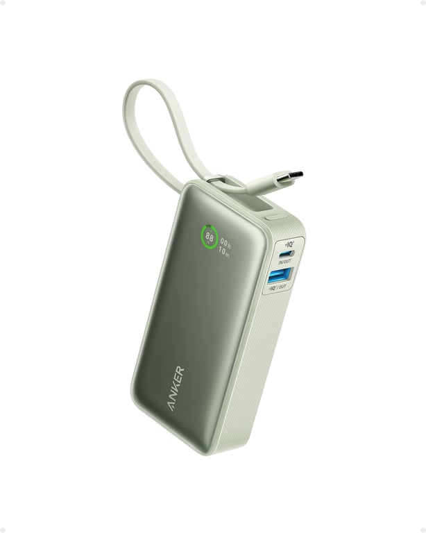 фото Зовнішній акумулятор (павербанк) Anker Nano 10000mAh 30W Sprout Green (A1259G61)