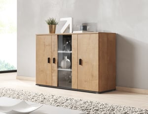 Cama byrå 120 cm SOHO S7 ek Lefkas/svart