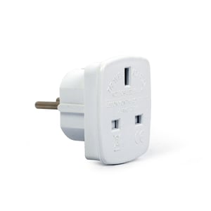 Gembird A-AC-UKEU-001 Power Plug Adapter: Type G (UK) to Type F, White
