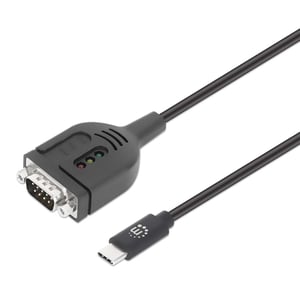 Manhattan 154499 Parallel Cable, Black, 1 m, USB Type-C to DB-9