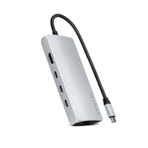Satechi ST-P8KES stacja dokująca Przewodowa USB 3.2 Gen 1 (3.1 Gen 1) Type-C Srebrny