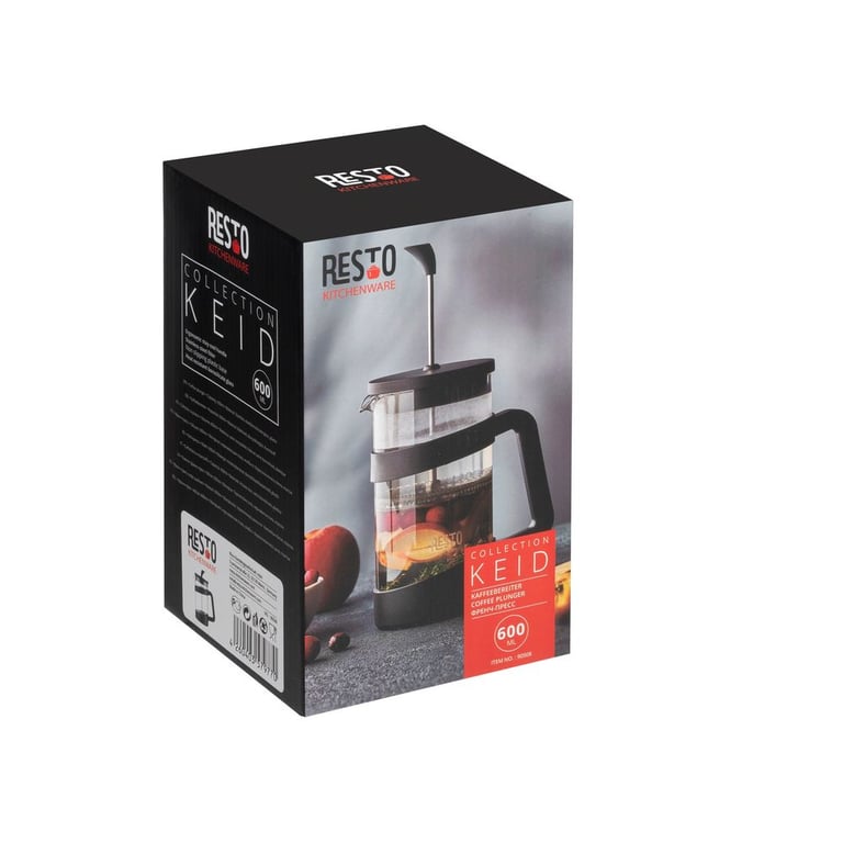 Resto Kitchenware 90508 dzbanek do herbaty Pojedynczy dzbanek 600 ml Czarny