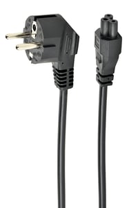 Gembird PC-186-ML12-1M Power Cable, Black, CEE7/7, C5 Panel