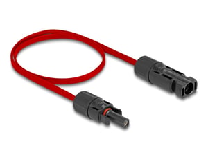 DeLOCK Flat Solar Cable DL4 Male to Female, 60 cm, Red