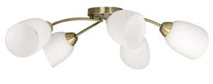 Activejet Żyrandol klasyczna lampa sufitowa wisząca BENITA Patyna 5xE27 do salonu