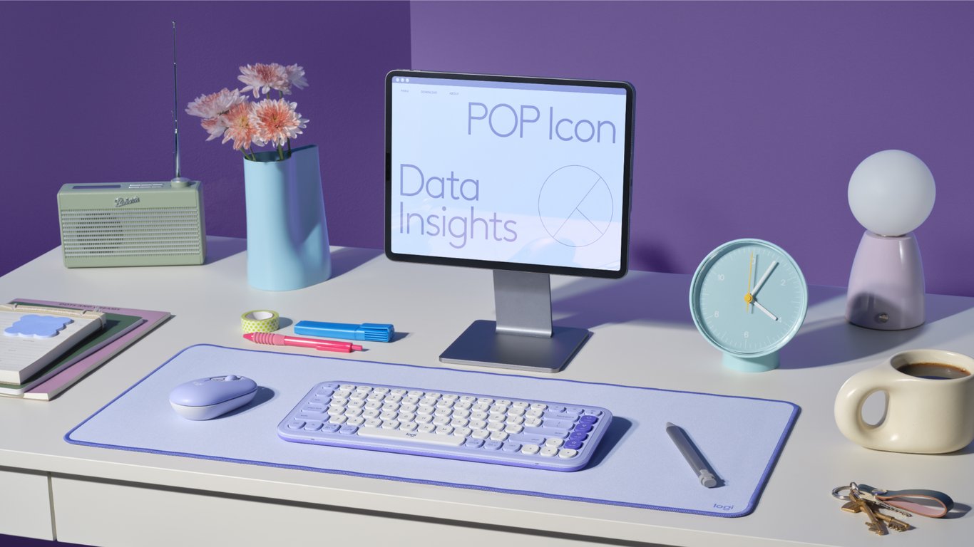 Logitech Desk Mat Liliowy