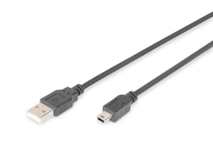 Digitus USB-A to Mini-B Connection Cable, 1 m