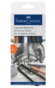 Faber-Castell 114002 set med kulspetspennor och blyertspennor Papperslåda